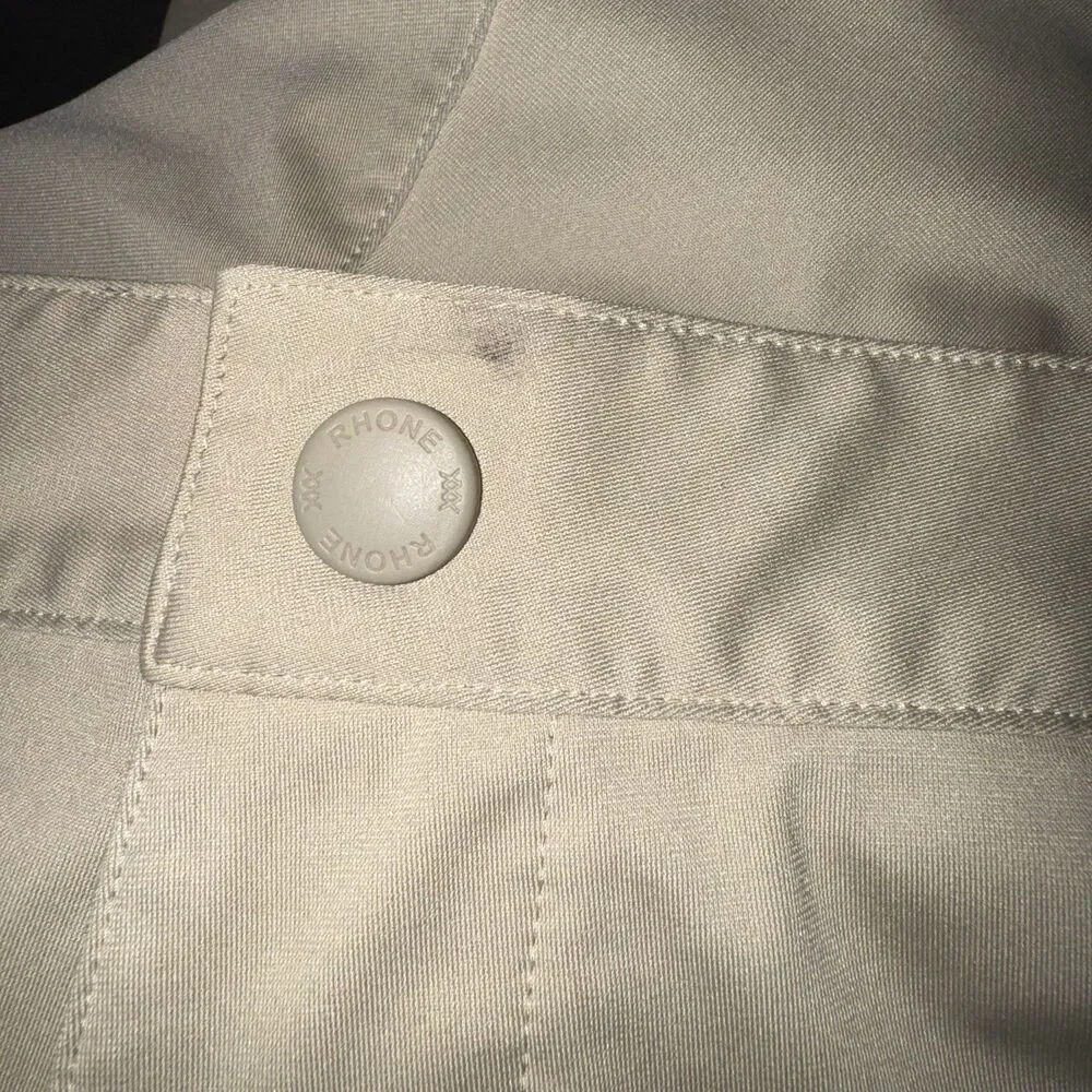 Rhone Commuter Pants Mens 32x31 Khaki Tan Beige Slim Fit Stretch 5-Pocket Travel